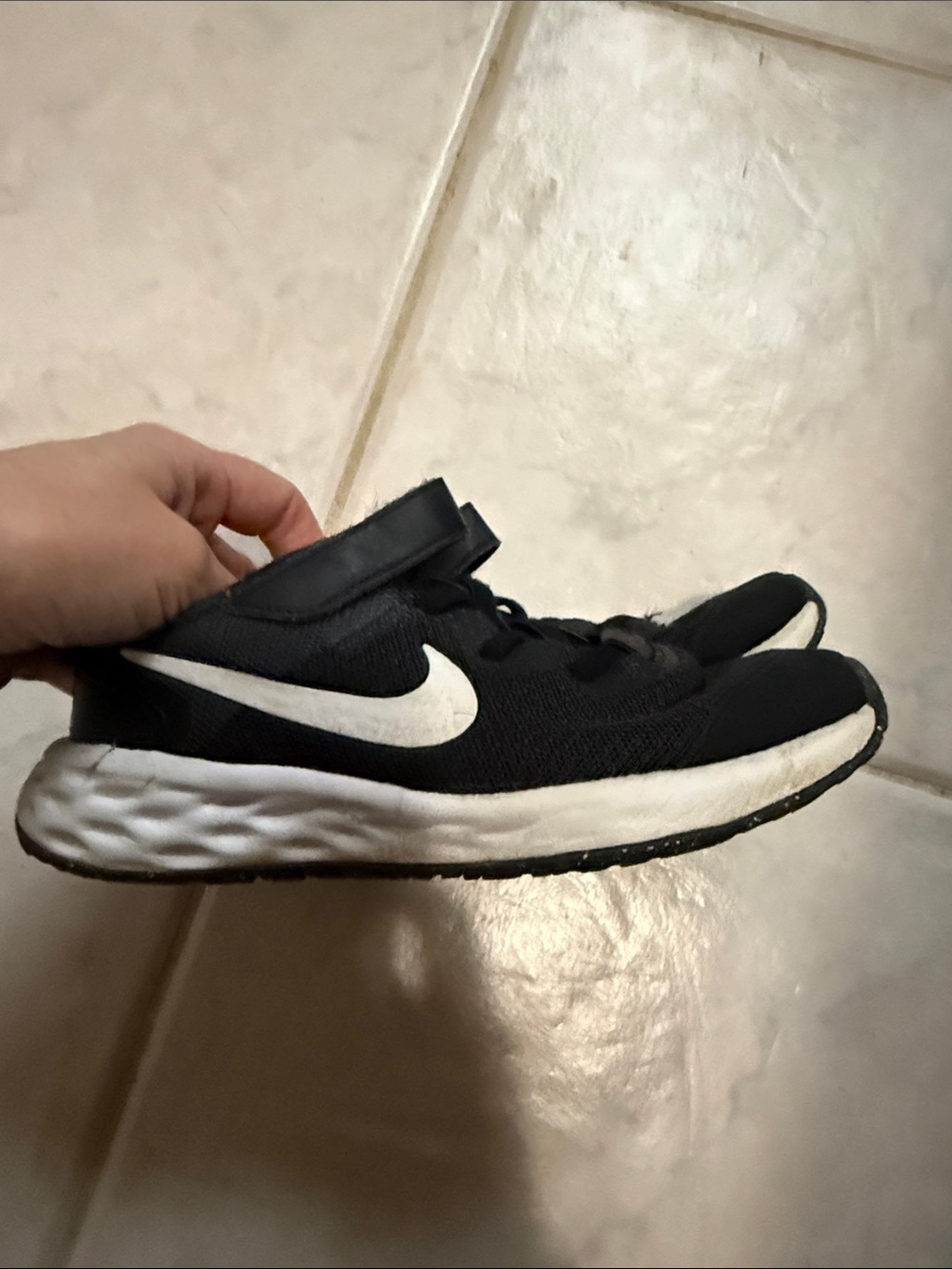 Nike Kids Black and White Athletic Sneakers for boy or girl
